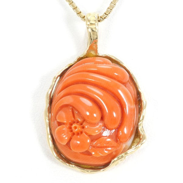 18K Yellow Gold Coral Necklace for Women - Elegant Handmade Jewelry Gift for Birthday, Anniversary & Valentine's Day | Perfect for Beach Weddings, Summer Parties & Boho Fashion