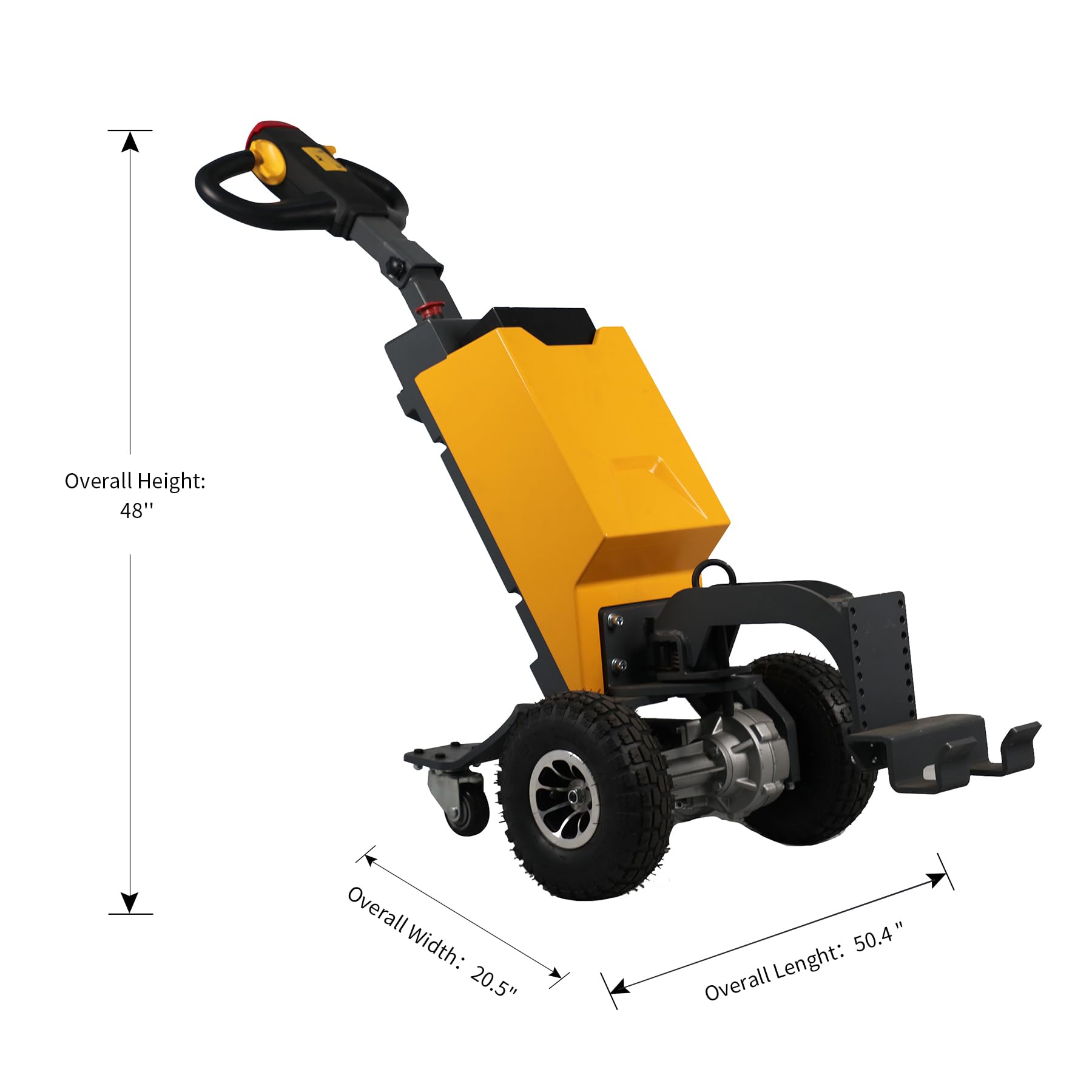 APOLLOLIFT Electric Walkie Tow Tractor - 2200lbs Load Capacity, Lithium-Powered Industrial Tugger with Emergency Stop Switch | Warehouse Equipment, Factory Material Handling, Logistics Transportation Solution