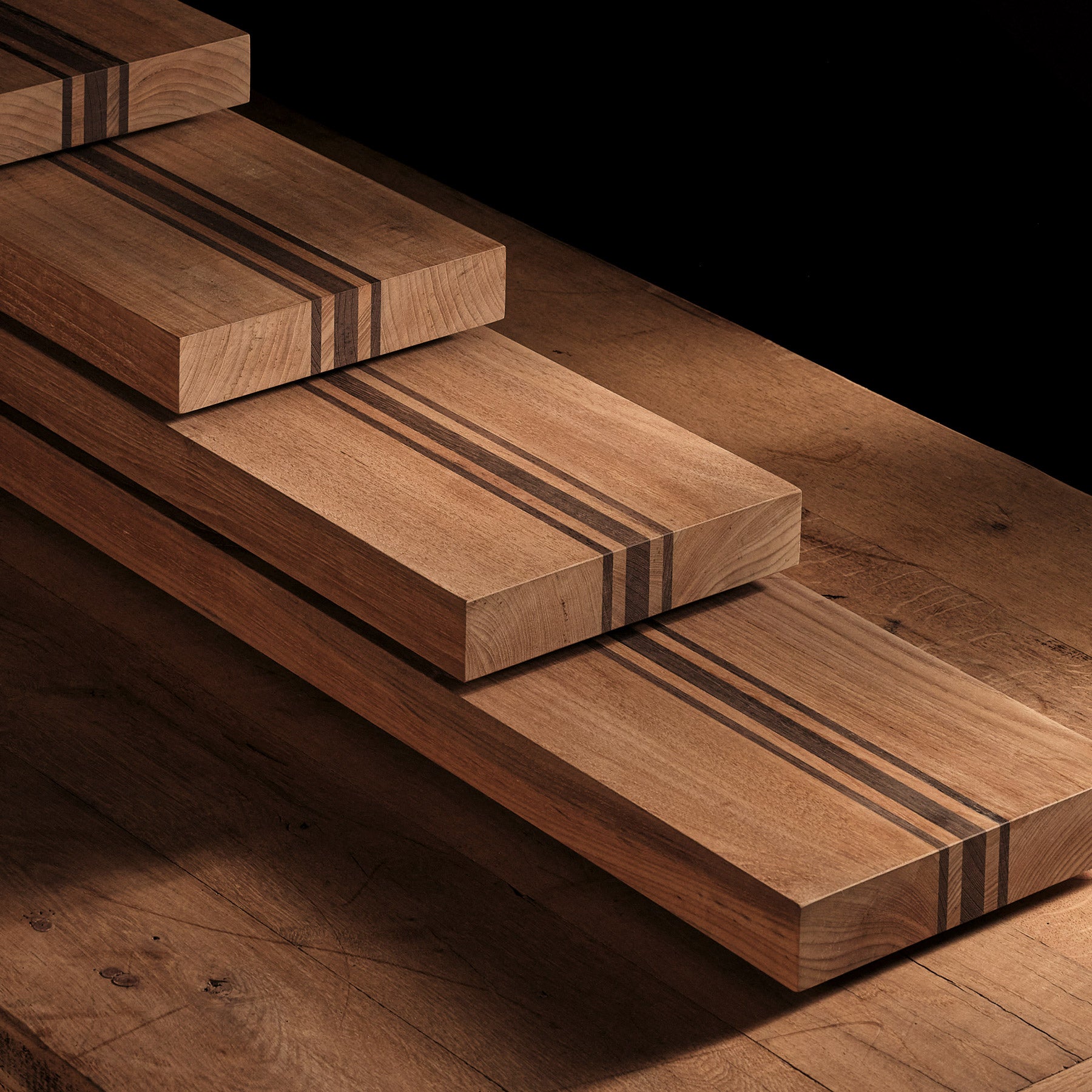 Premium 9X20 Teak Wood Serving Board - Natural Finish with Triple Stripe - Perfect for Charcuterie, Cheese Platters & Entertaining