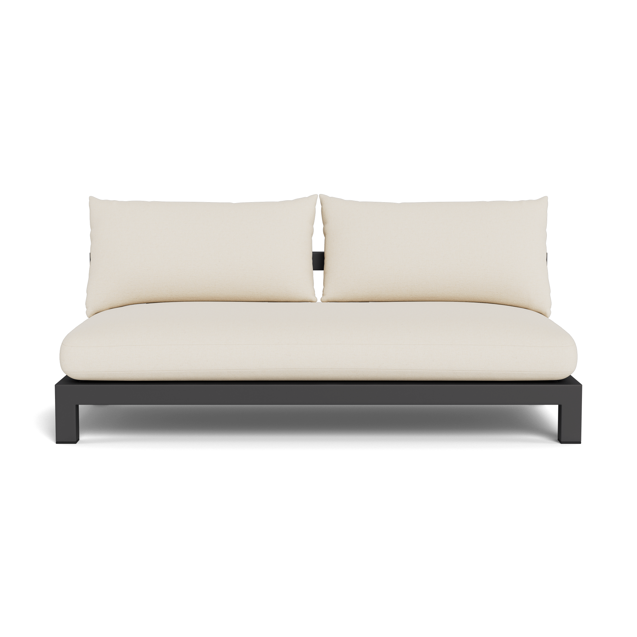 Pacific Aluminum 2-Seat Armless Sofa - Lightweight Outdoor Patio Furniture for Garden, Poolside & Balcony Relaxation