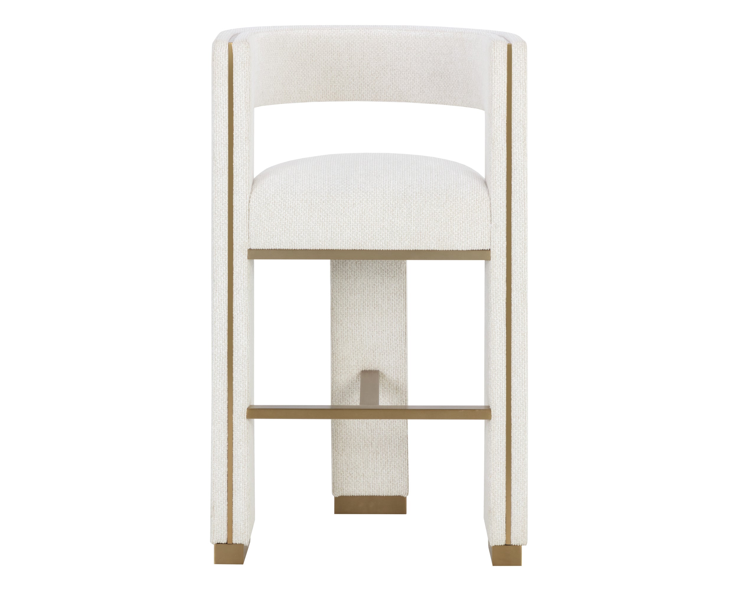 Adamina Barstool Rhea Light Barley - Modern Counter Height Bar Stool with Wooden Legs | Sunpan Furniture 111668 | Perfect for Kitchen Islands, Breakfast Bars & Home Decor