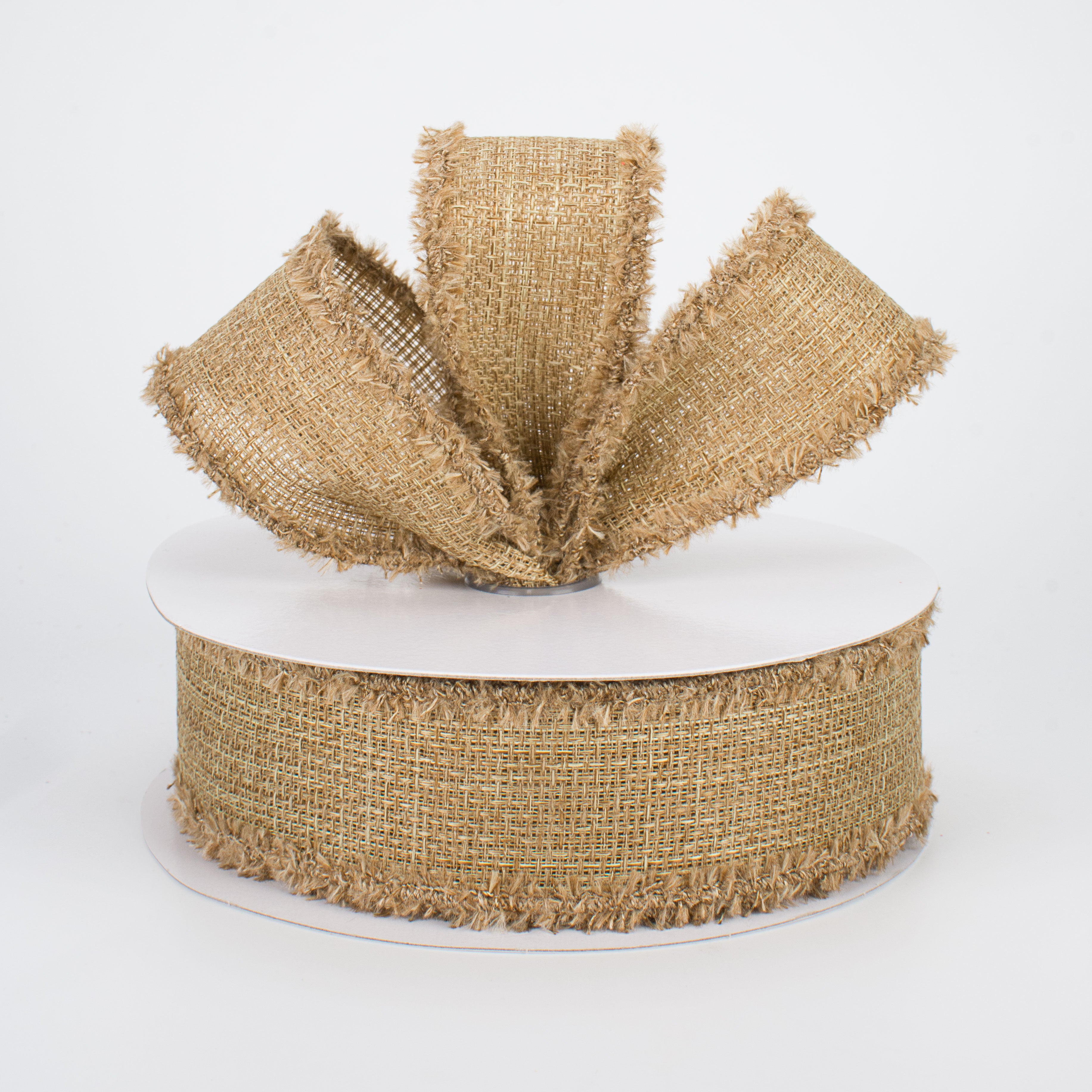 1.5 Inch Chenille Edge Ribbon - Natural Brown Ribbon for Crafts (10 Yards) | Perfect for Gift Wrapping, DIY Scrapbooking & Home Decor