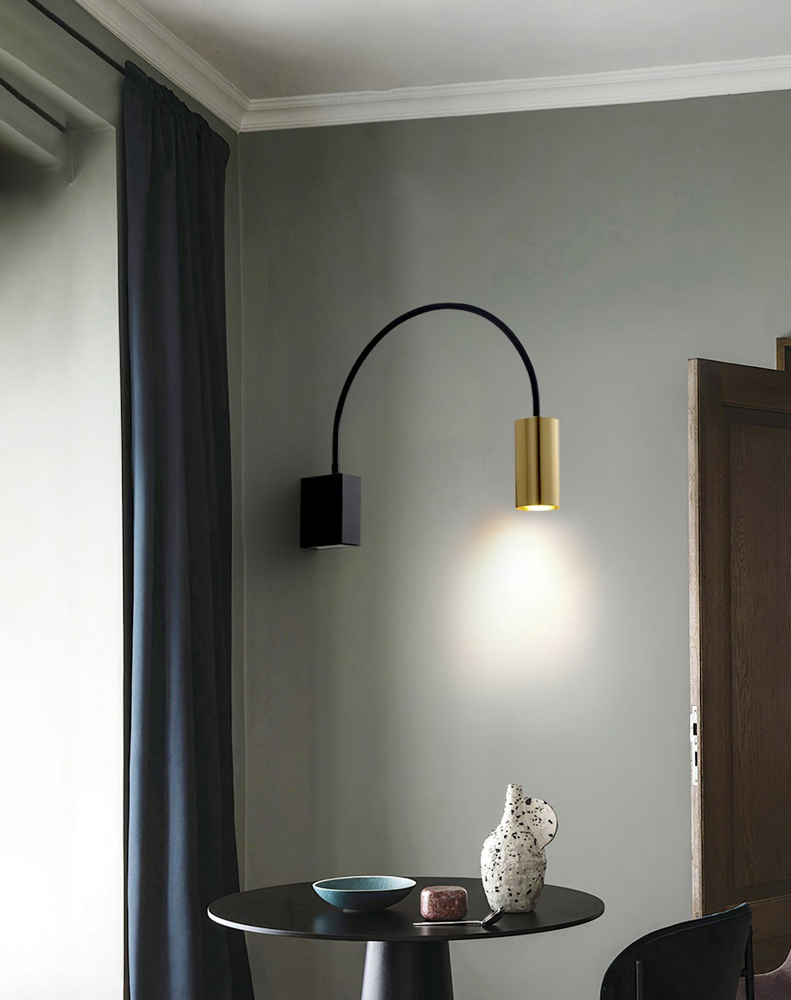 Antonella Modern Wall Lamp - Sleek LED Sconce Light for Living Room, Bedroom & Hallway - Energy Efficient Home Decor Lighting Fixture (Black)