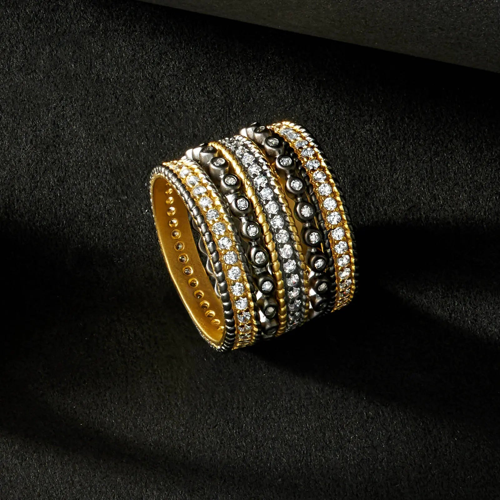 My Very First 5 Stack Ring Set - Trendy Adjustable Stackable Rings for Women - Perfect for Layering, Everyday Wear & Gift Giving