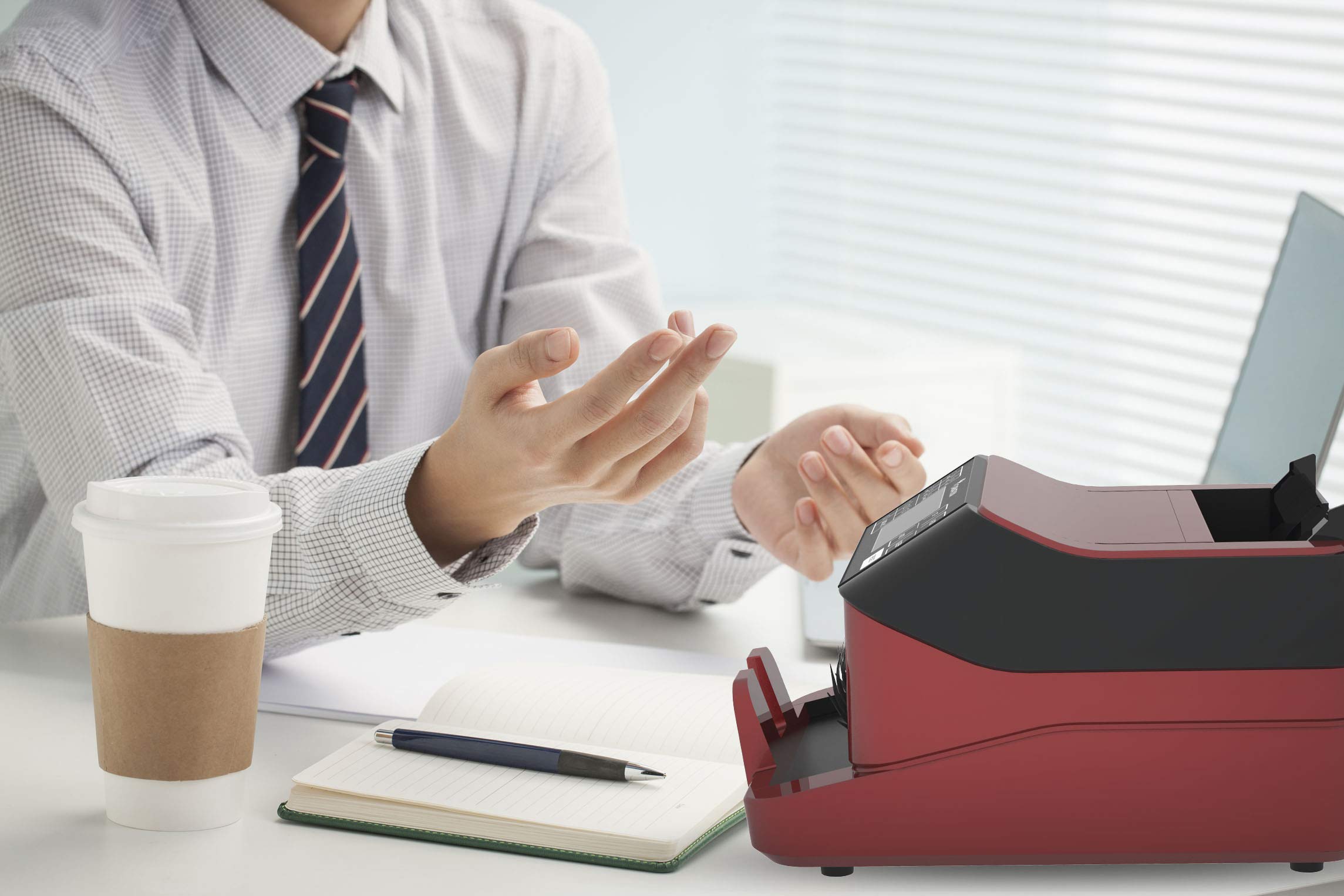 Authentic CARNATION USA Bill Counter with Advanced Counterfeit Detection - UV, Infrared, Magnetic, Metal Thread & Size Verification | Perfect for Banks, Retail Stores & Cash-Intensive Businesses