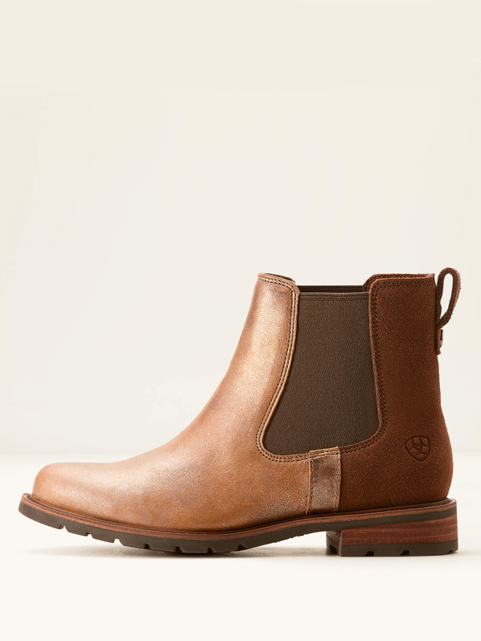 Ariat Wexford Women's Chelsea Ankle Boot in Metallic Pearl Polo Brown - Comfortable & Stylish for Work, Riding & Casual Wear