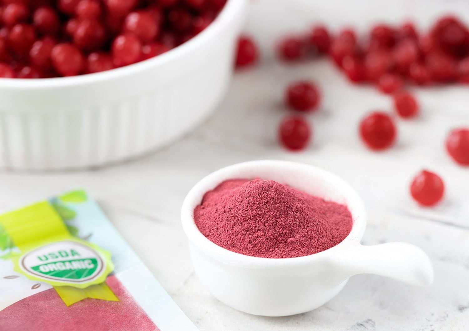 Organic Cranberry Powder 8 lbs - Non-GMO, Unsulfured, Raw, Vegan Bulk Superfood | Great for Smoothies, Baking, Yogurt & Healthy Drinks | Antioxidant-Rich Dried Fruit Powder for Detox & Immune Support