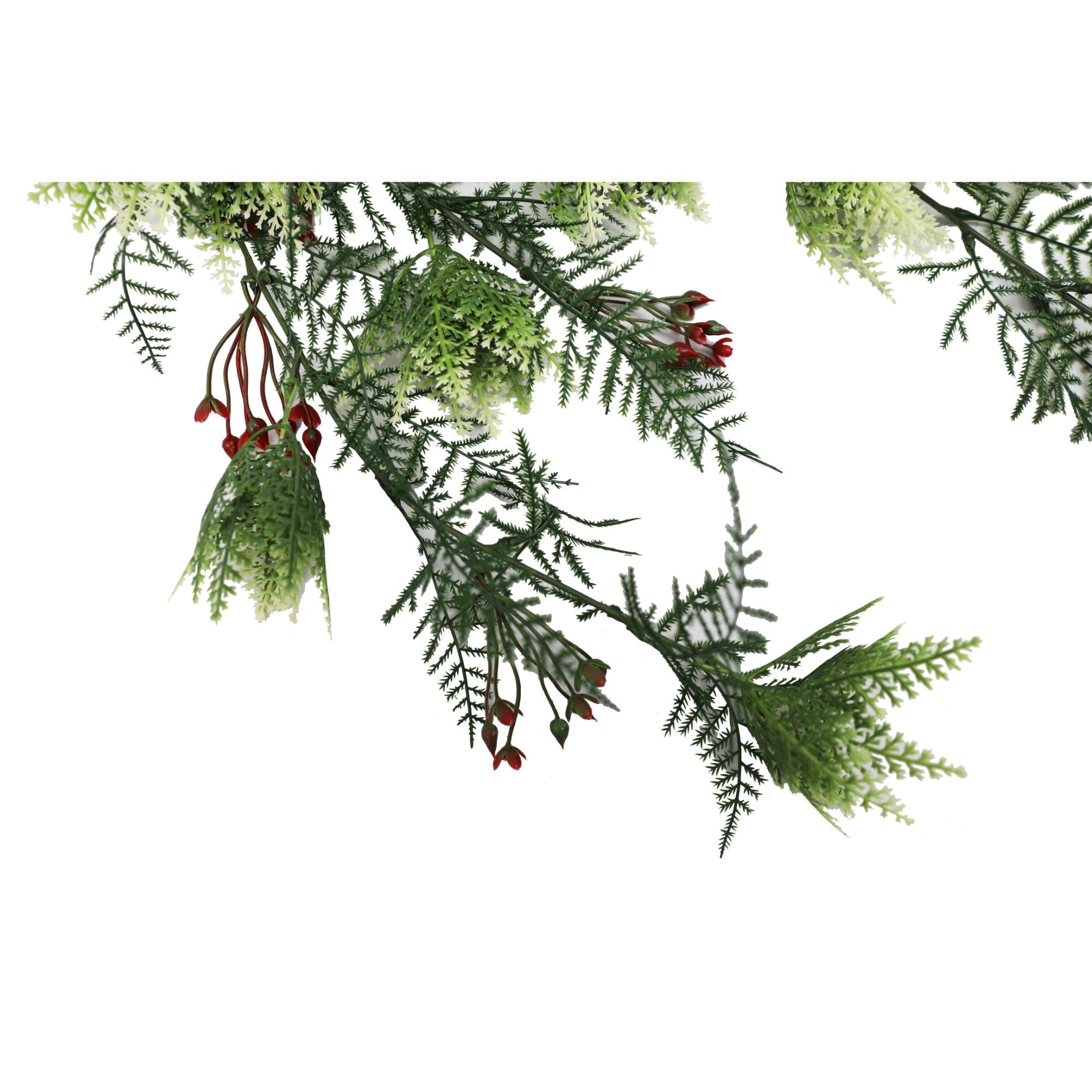 UV Resistant 78cm Artificial Hanging Christmas Myrtle & Flowering Holly Garland - Perfect for Holiday Home Decor, Fireplace Mantel, and Outdoor Christmas Decorations