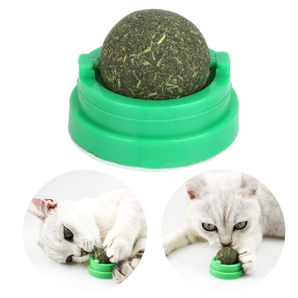 Natural Catnip Ball Toy for Cats - Edible Chew Toy with Healthy Catnip for Dental Cleaning & Play - Perfect for Indoor Play, Stress Relief & Teething Kittens