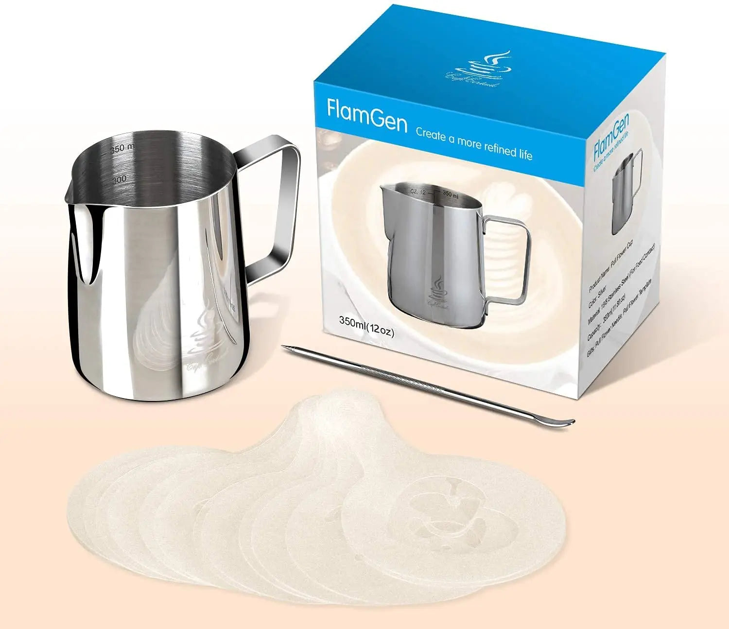 Premium Stainless Steel Milk Frothing Pitcher for Espresso & Latte Art - Barista-Grade 12oz/16oz with Measurement Markings - Perfect for Home Coffee Makers & Professional Cafes