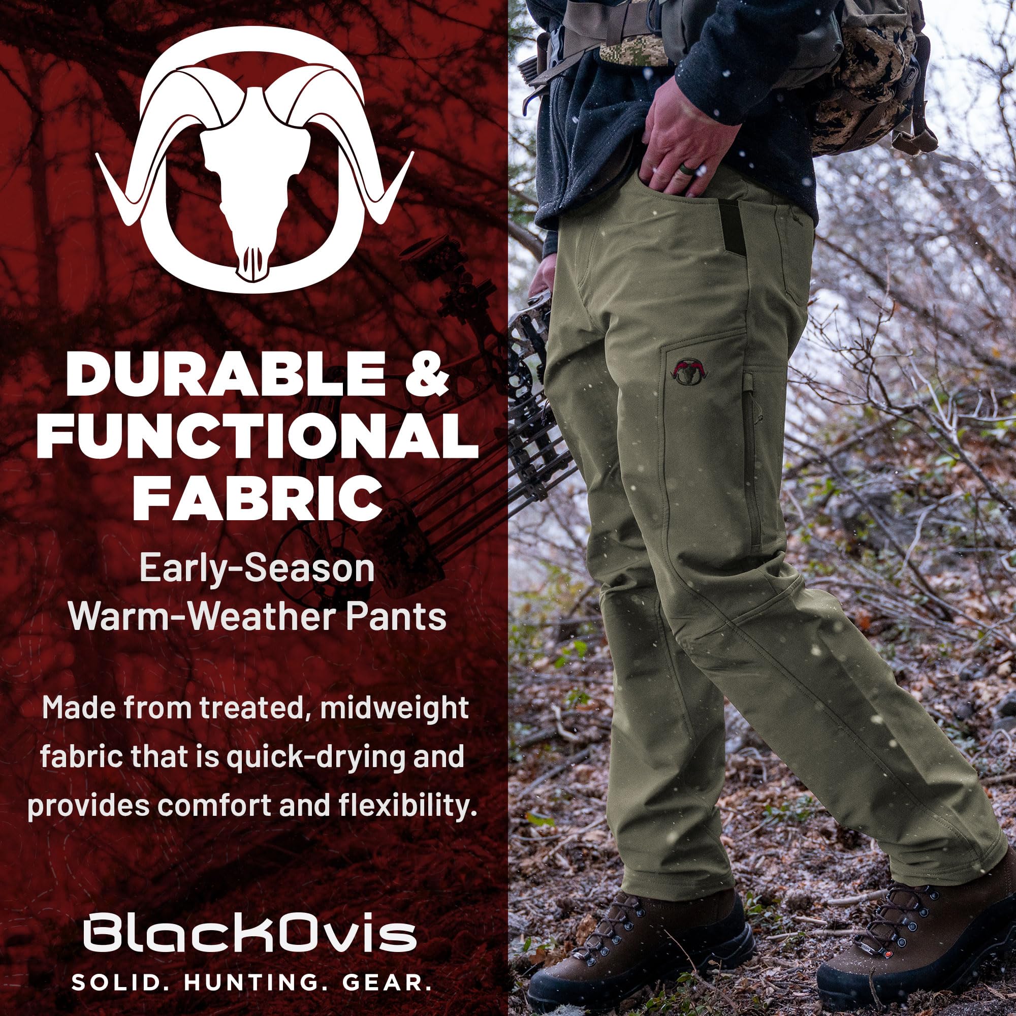 Granite Peak Midweight Hiking Pants for Men - Durable Outdoor Adventure Pants - Perfect for Hiking, Camping & Trail Running