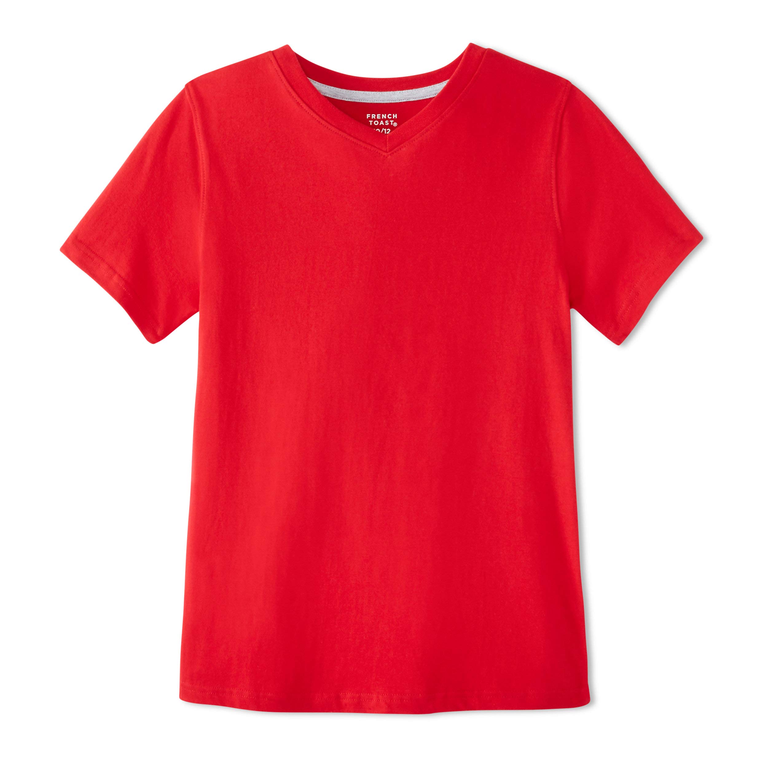 French Toast Boys Short Sleeve V-Neck Tee T-Shirt - Soft Cotton Comfort Fit Casual Top for Kids - Perfect for School, Playdates & Everyday Wear