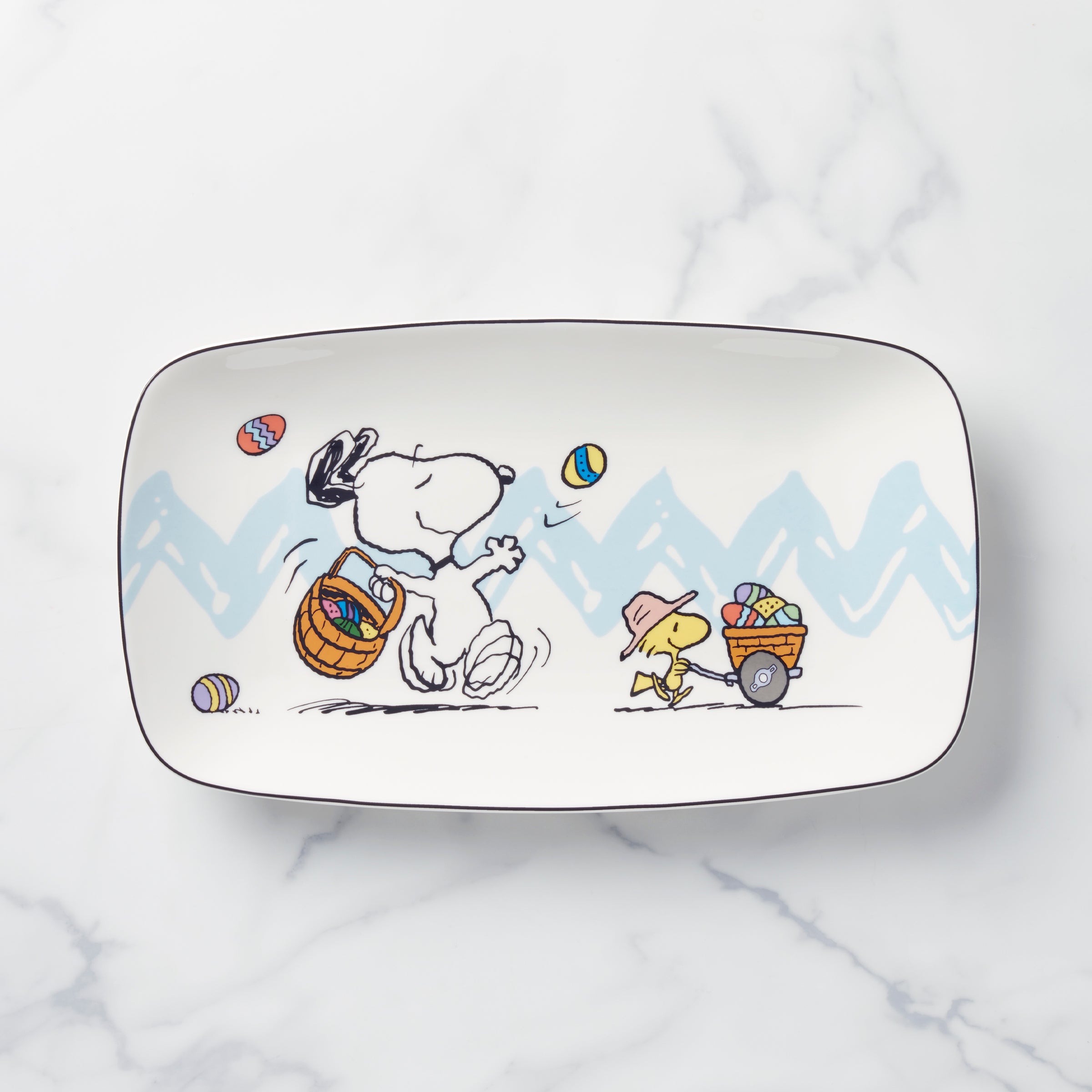 Snoopy Easter Appetizer Tray - Cute Peanut Character Serving Platter for Holiday Parties, Easter Celebrations & Family Gatherings