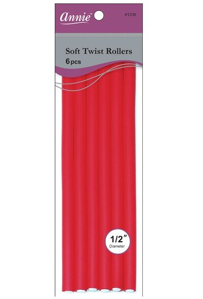 ANNIE SOFT TWIST ROLLERS - Heatless Hair Curlers for Overnight Styling | Natural Waves & Curls | Perfect for Home, Travel & Special Occasions