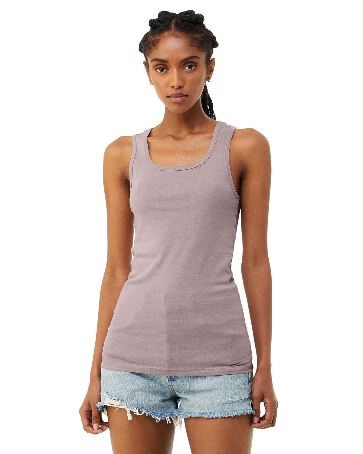 Bella + Canvas 1081 Women's Micro Ribbed Tank Top - Soft Stretchy Slim Fit Camisole for Yoga, Gym & Everyday Wear