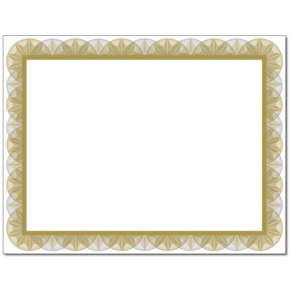 Premium Gold Spiral Laser & Inkjet Certificate Border Paper - 100 Sheets for Awards, Diplomas & Professional Documents - Perfect for Schools, Offices & Special Events