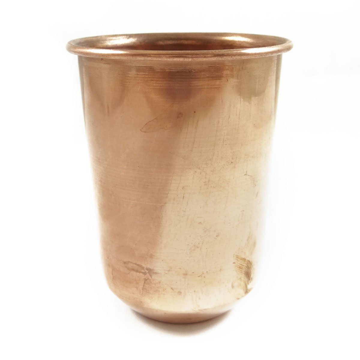 Authentic Indian Handcrafted Copper Drinking Glass Tumbler - Traditional Ayurvedic Water Cup for Healthy Lifestyle | Perfect for Home Dining, Yoga Meditation & Ayurvedic Rituals