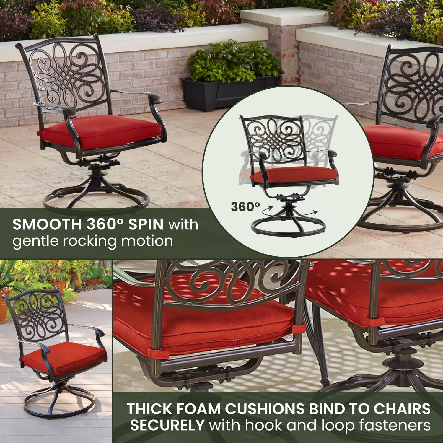 Hanover Traditions 7-Piece Patio Dining Set with 60