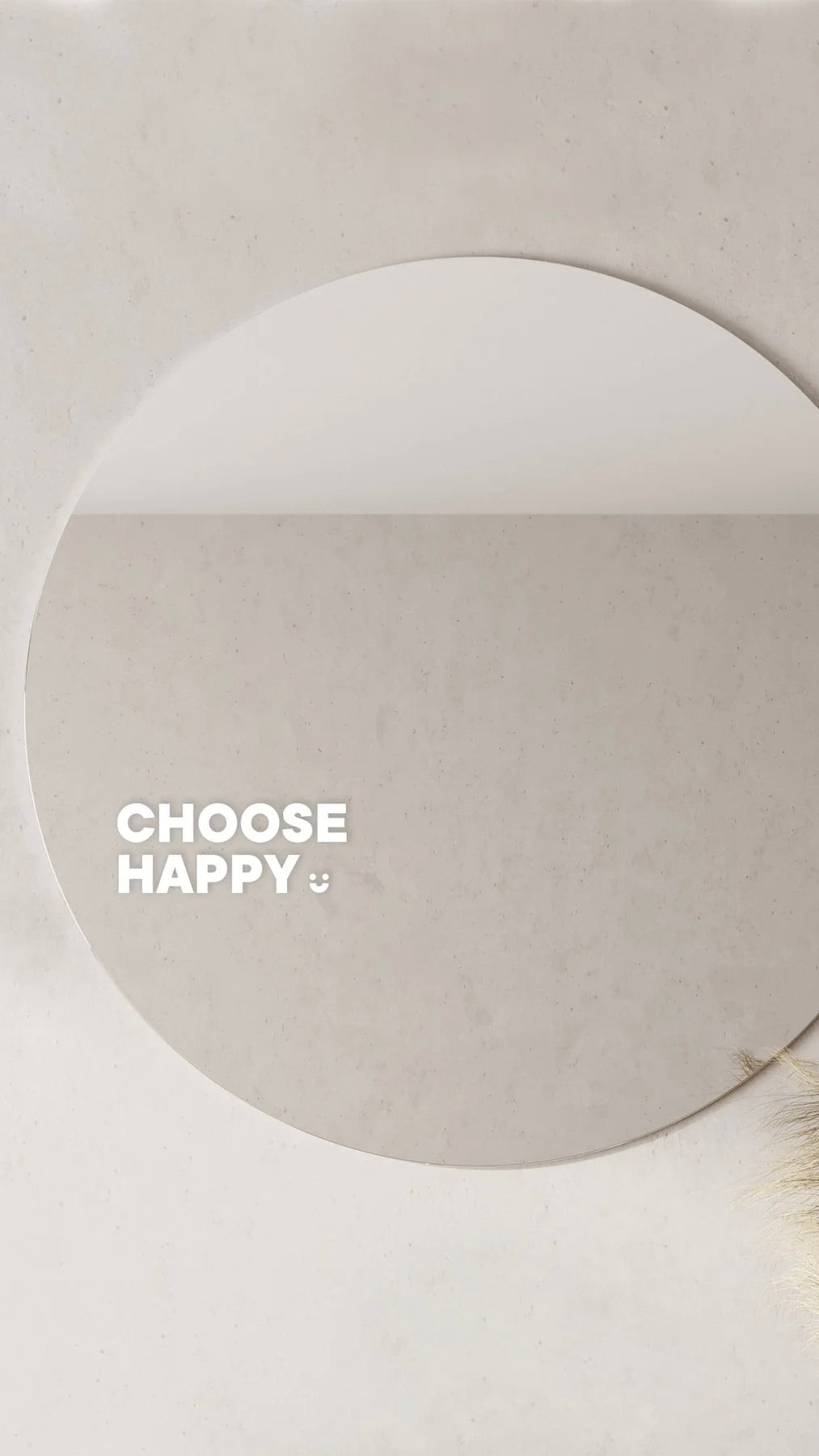 Choose Happy Affirmation Mirror Sticker - Motivational Self-Love Decal for Bathroom, Bedroom & Office - Positive Daily Reminders