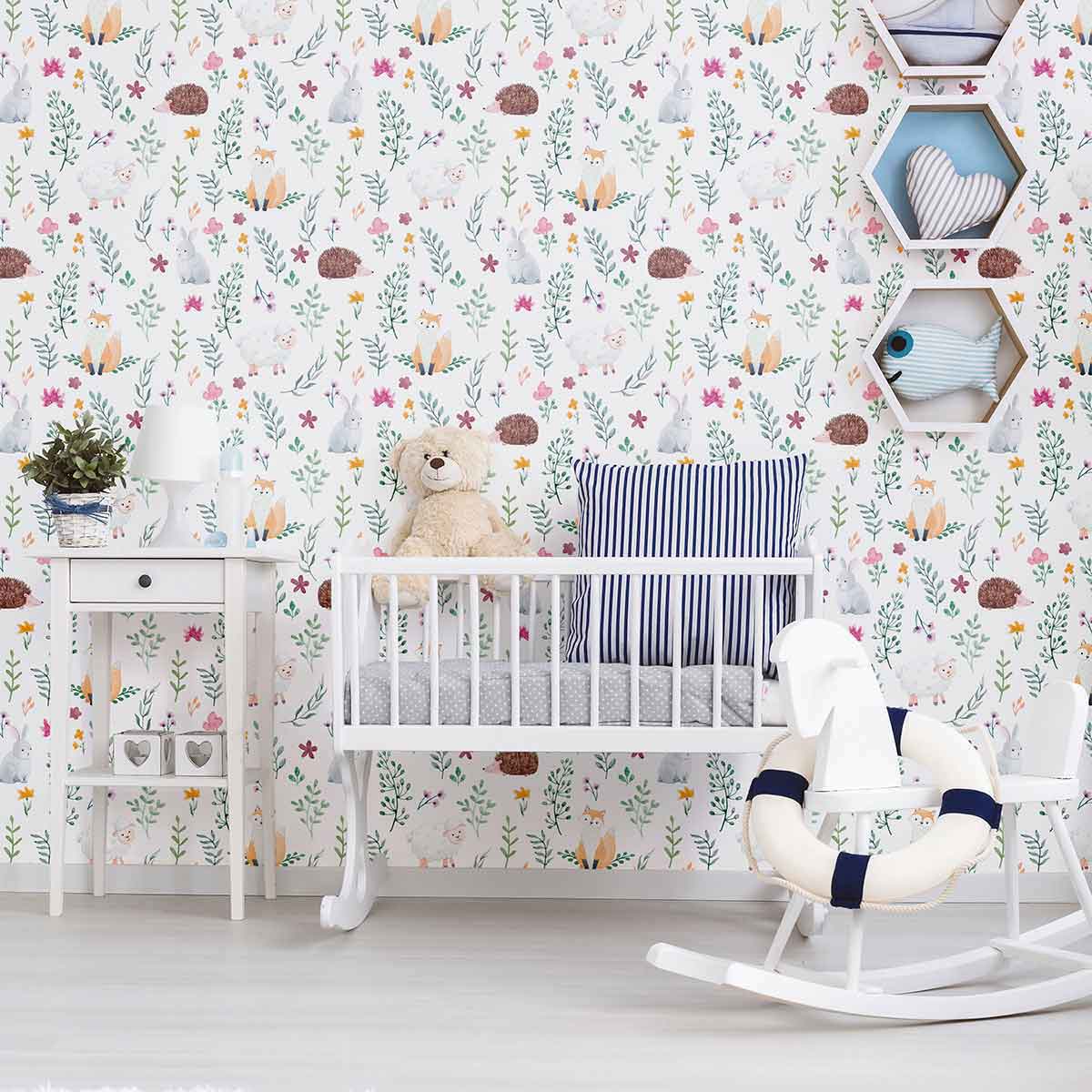 Green Forest Peel and Stick Removable Wallpaper 6928 - Self-Adhesive Nature Themed Wall Decor for Bedroom, Nursery & Living Room