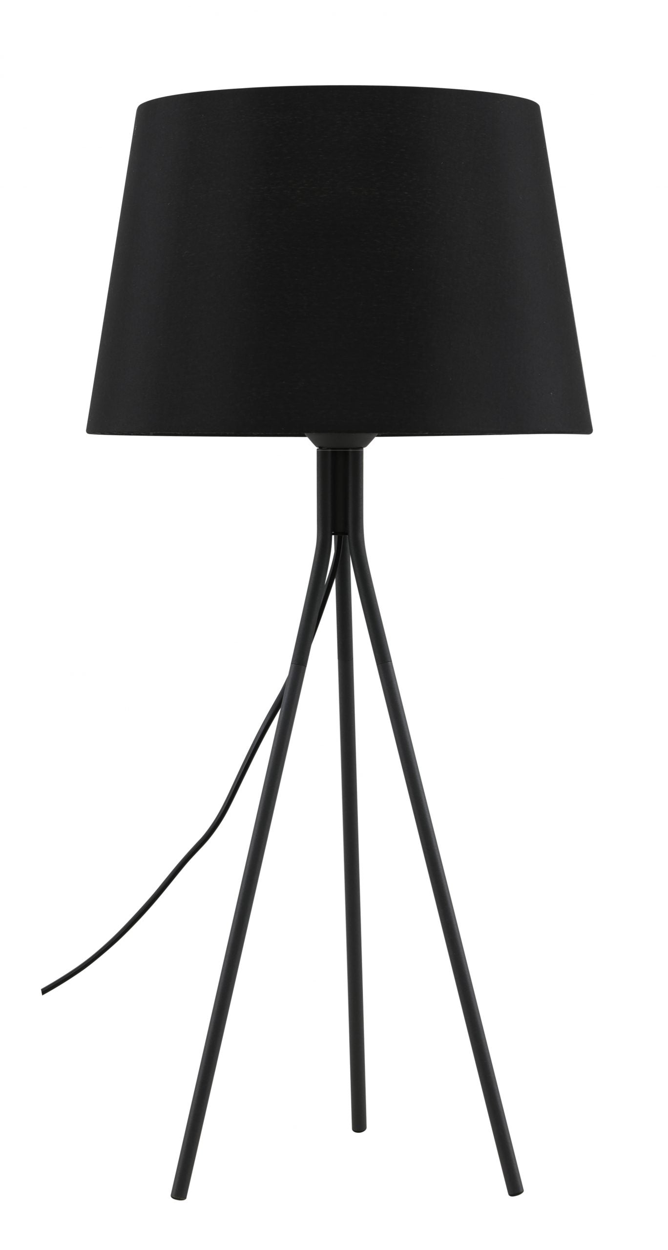 Anna Modern Table Lamp with Black Coal Shade - Stylish Bedside Lighting for Bedroom, Living Room & Office Decor