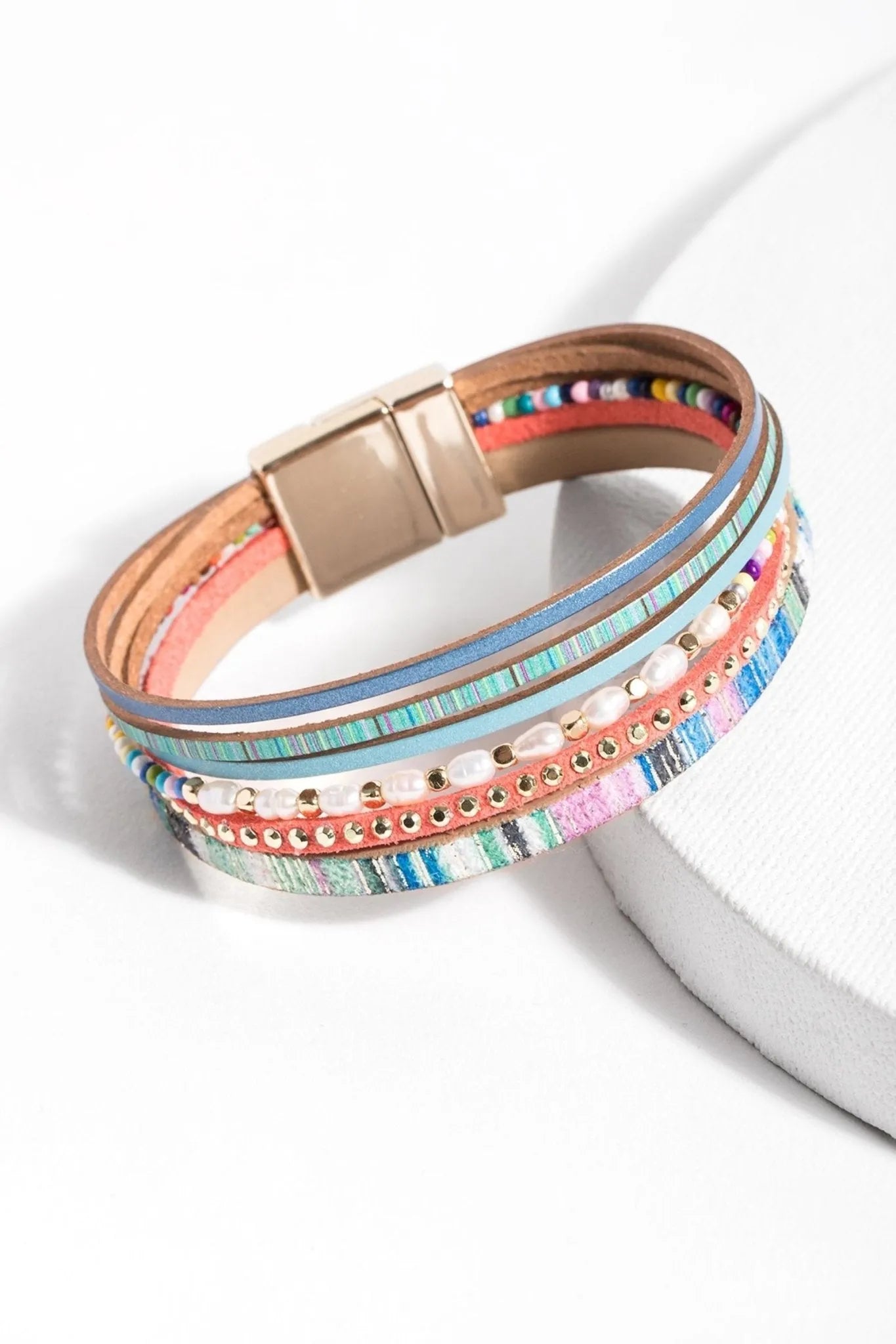 Handmade Curacao Beaded Bracelet - Colorful Glass Bead Jewelry for Women - Perfect for Beach Vacations, Summer Outfits & Boho Fashion