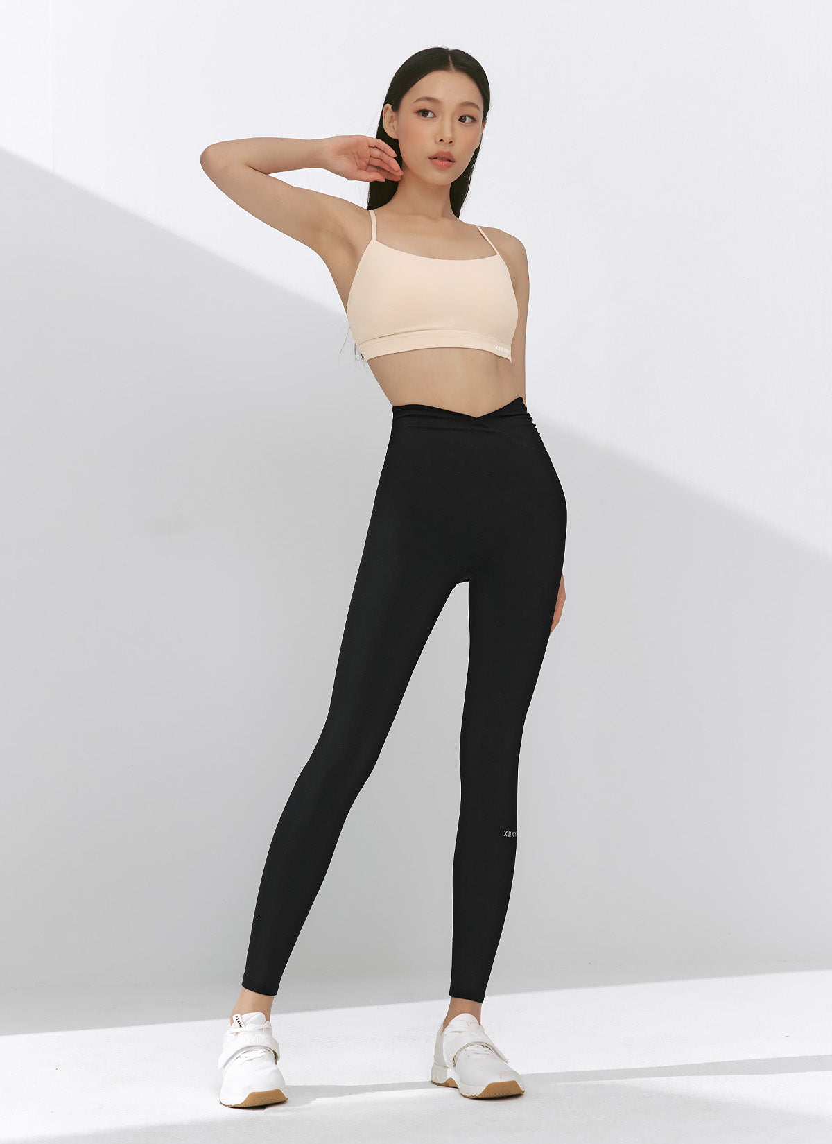 1+1 Black Label Power Rise Shirring Leggings - High Waisted Tummy Control Workout Yoga Pants for Women - Perfect for Gym, Running & Everyday Wear