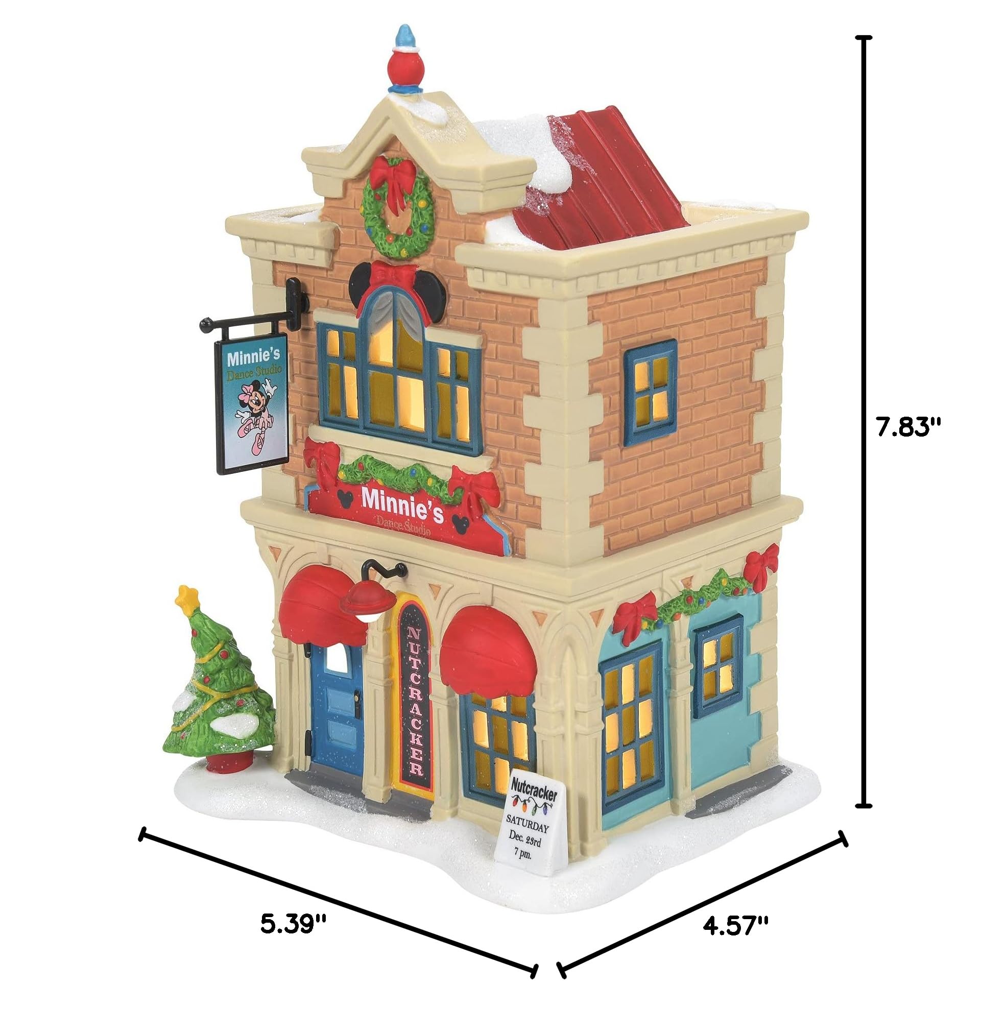 Department 56 Disney Village Minnie Mouse Dance Academy 7.83