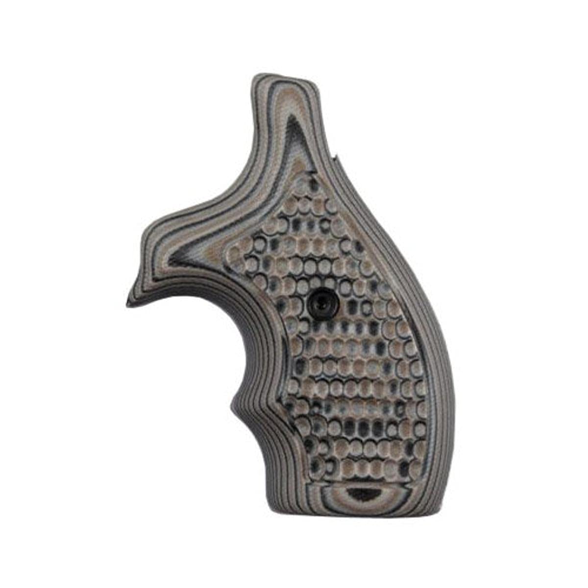 Hogue S&W J Frame Round Butt Grip - Bantam Piranha G-10 G-Mascus Textured Pistol Grip for Concealed Carry & Self-Defense