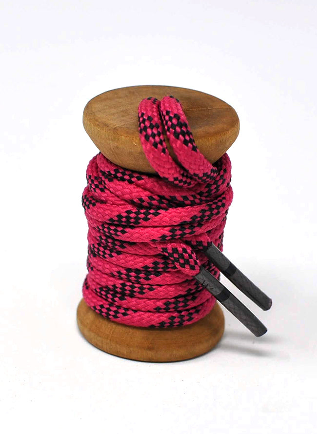 Premium Berry & Black Classic Round Golf Shoe Laces - Durable & Stylish for Men & Women - Perfect for Golf, Running & Casual Shoes