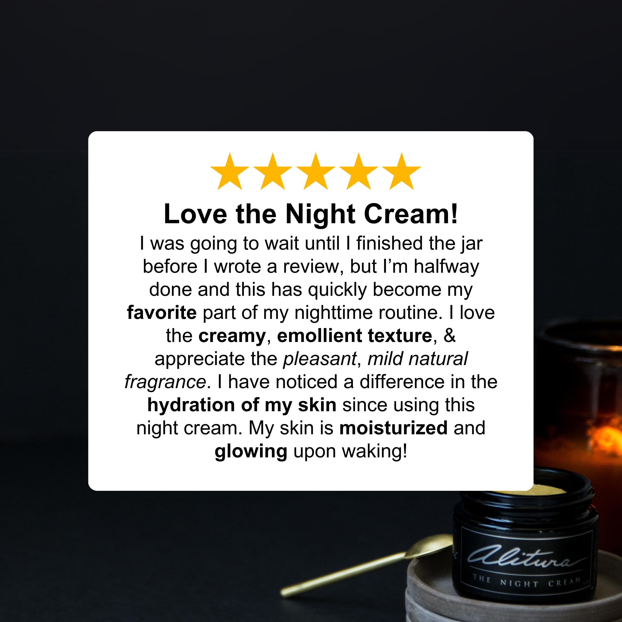 Alitura Hyaluronic Acid Anti-Aging Night Cream for Men & Women - 10% Hyaluronic Acid Wrinkle Cream for Face - Hydrating Facial Moisturizer for Radiant Skin - Perfect for Nighttime Skincare Routine & Dry Skin Relief