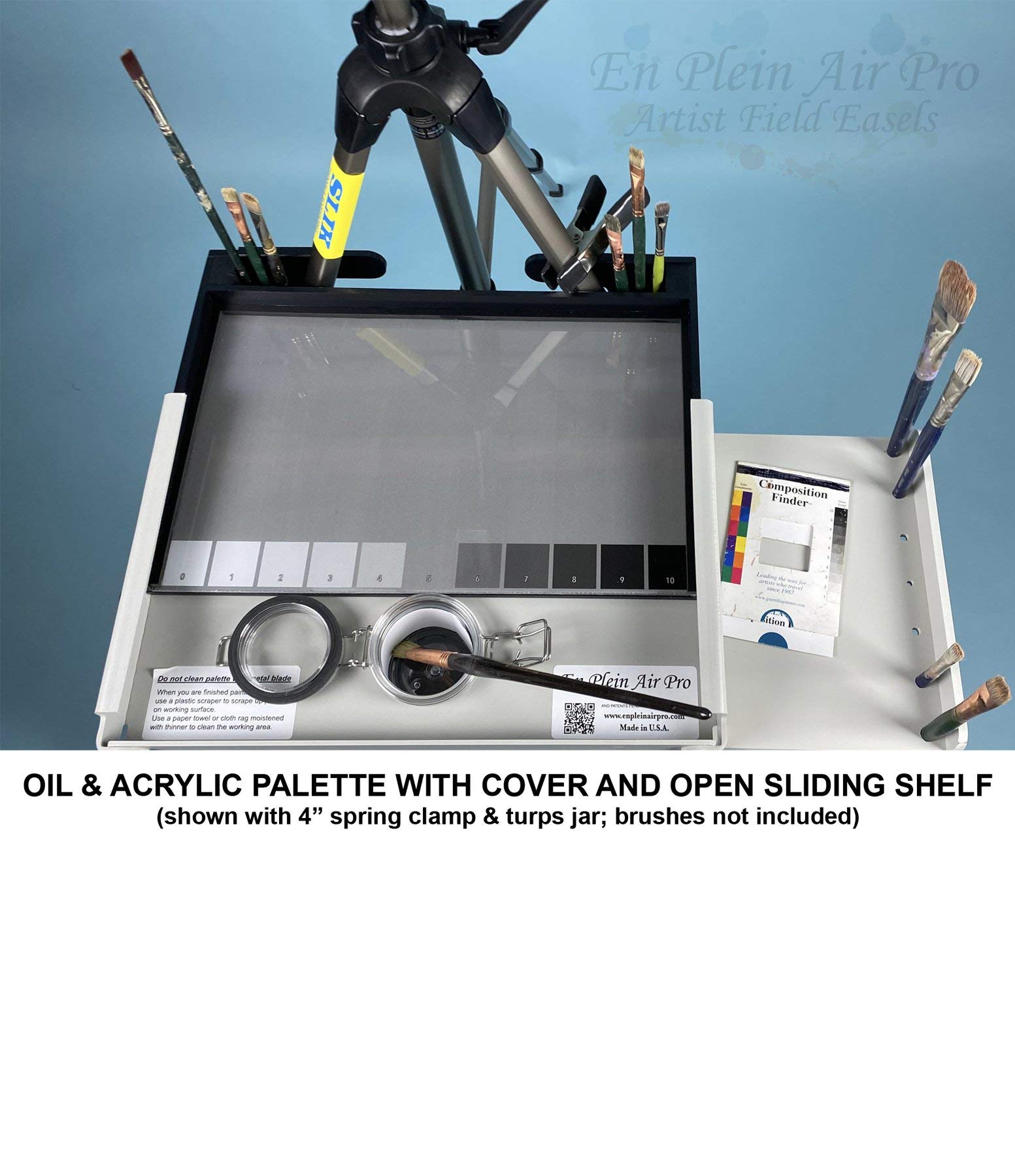 Professional En Plein Air Pro Artist Easel - Adjustable Oil & Acrylic Painting Stand with Sliding Shelf - Perfect for Outdoor Landscape, Studio & Classroom Art Projects
