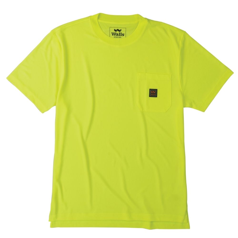 High Visibility Yellow Mesh Safety Work T-Shirt for Men - Breathable Reflective Construction Shirt - Ideal for Road Work, Night Shifts & Outdoor Labor