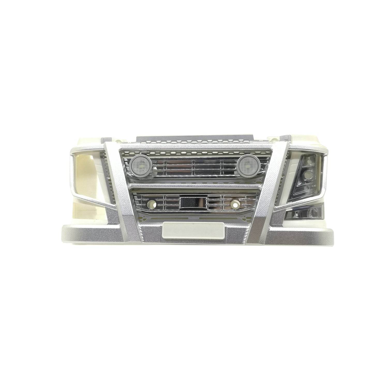 Universal 1/14 Scale Metal Front Bumper with LED Lights for Tamiya RC Tractor Truck 56360 Dump - DIY Replacement Part for Off-Road RC Models | Perfect for Crawling, Trail Adventures & Scale Modeling Projects