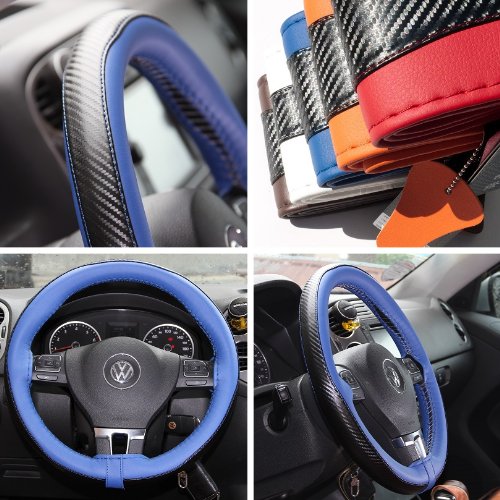 Carbon Fiber Steering Wheel Cover 14.5-15