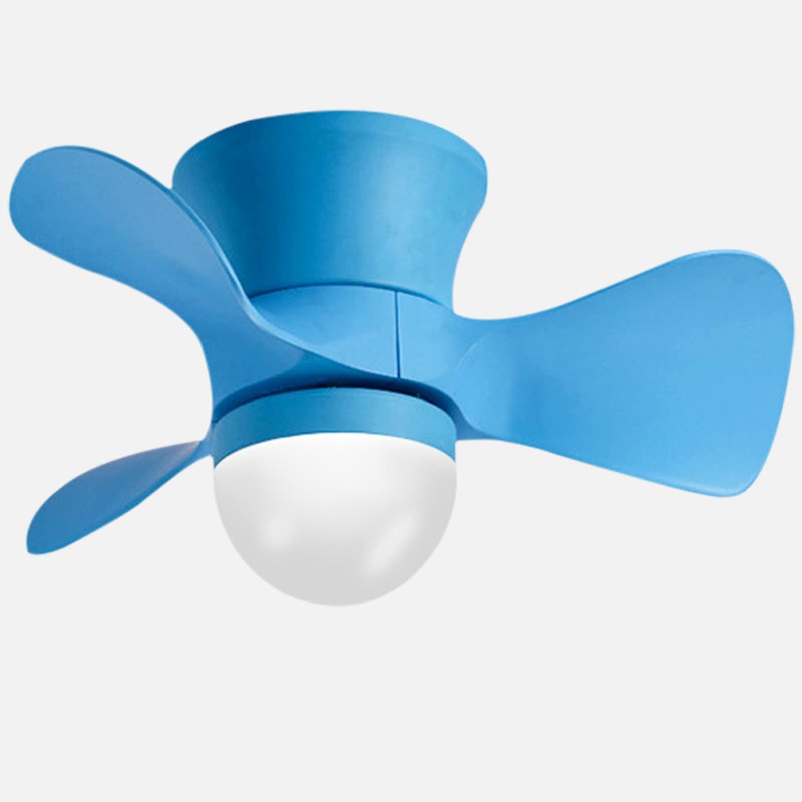 Modern LED Ceiling Fan with Light - Remote Control, 3 Speeds, 3 Blades, Ultra-Thin Design, Dimmable 3-Color Lighting for Bedroom, Kitchen, Kids Room - Blue | Energy Efficient Cooling & Ambient Lighting Solution for Home & Office