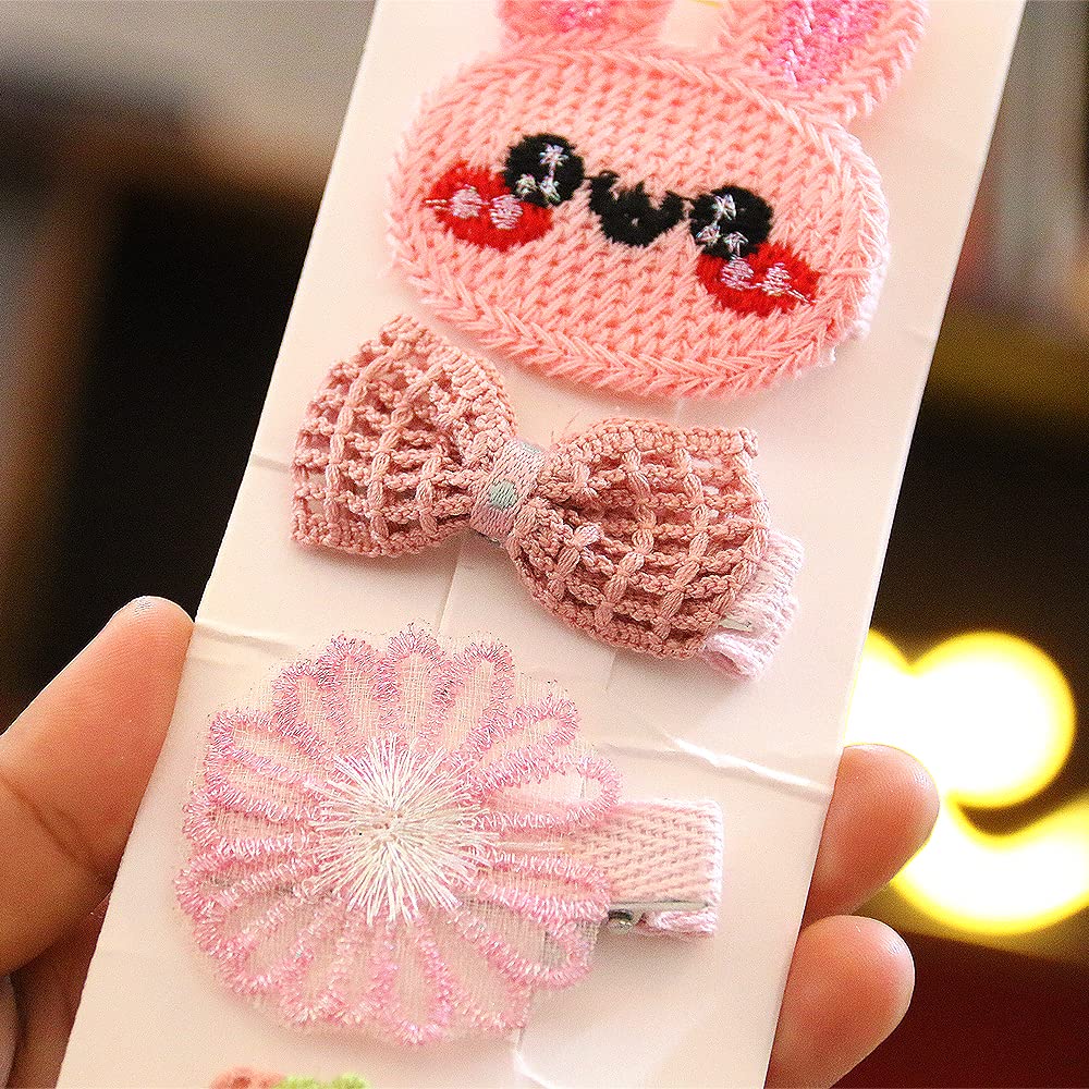 Cute Cartoon Baby Hair Clips for Girls - Handmade Hair Accessories Set | Perfect for Parties, School, and Daily Outfits