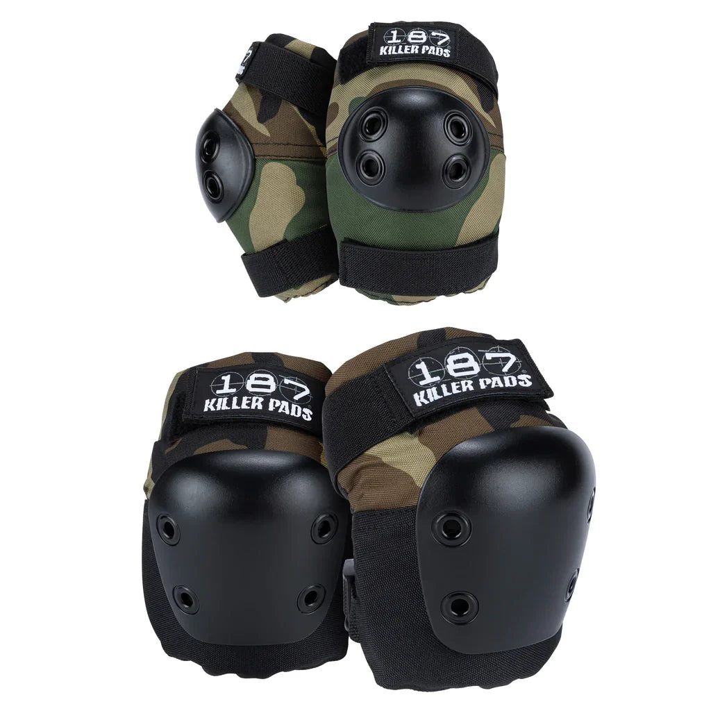 187 Killer Pads Combo Packs - Premium Skateboard Pads Set for Safety & Protection - Perfect for Skateboarding, Rollerblading & Extreme Sports