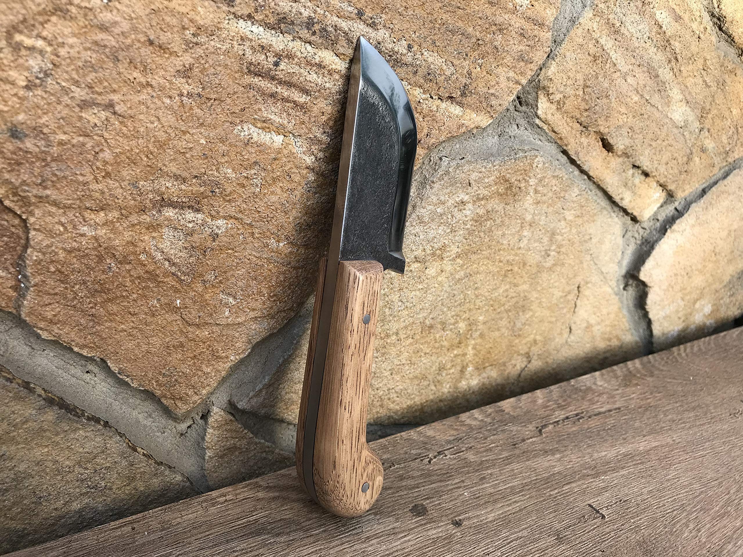 Viking Knife - Hand Forged Butcher Knife with Leather Sheath | Viking Decor, Iron Gift for Men | Perfect for Camping, Hunting & Kitchen Use