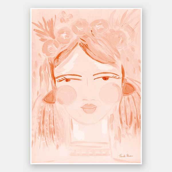 Expressive Peach Art Print - Vibrant Wall Decor for Living Room, Bedroom & Office - Unframed Canvas Painting for Home & Office Decor