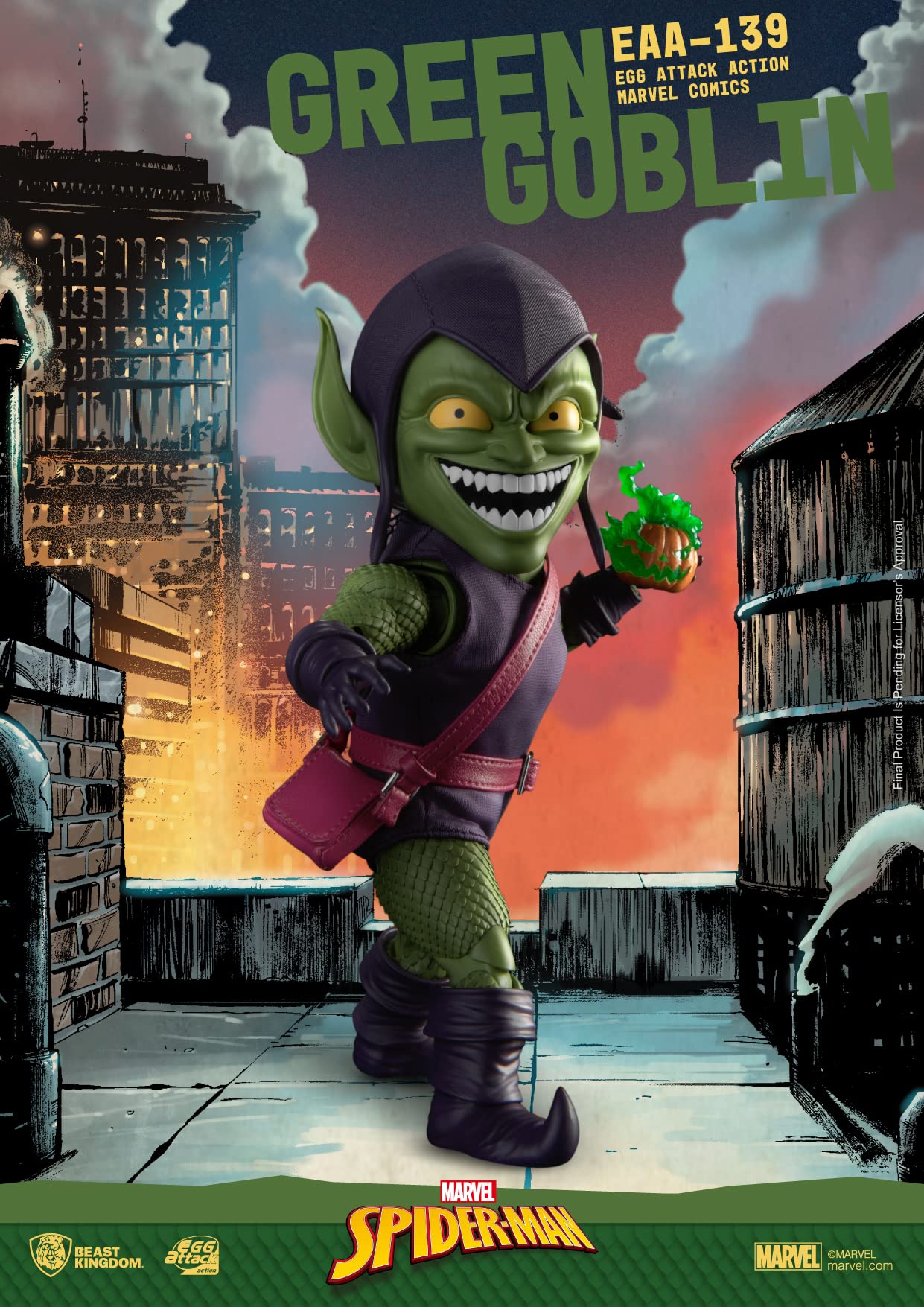 Beast Kingdom Marvel Comics Green Goblin EAA-139 Egg Attack Action Figure - 6.3