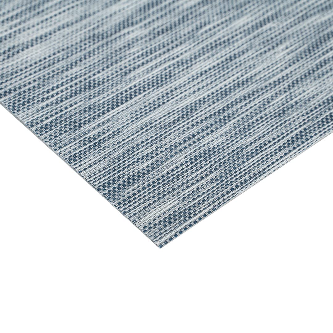 Premium 16x12 Inch Woven Vinyl Placemats Set of 6 - Stain-Resistant, Easy Clean Rectangle Table Mats for Dining Room & Restaurants | Elegant Gray Home Decor for Everyday Meals & Dinner Parties