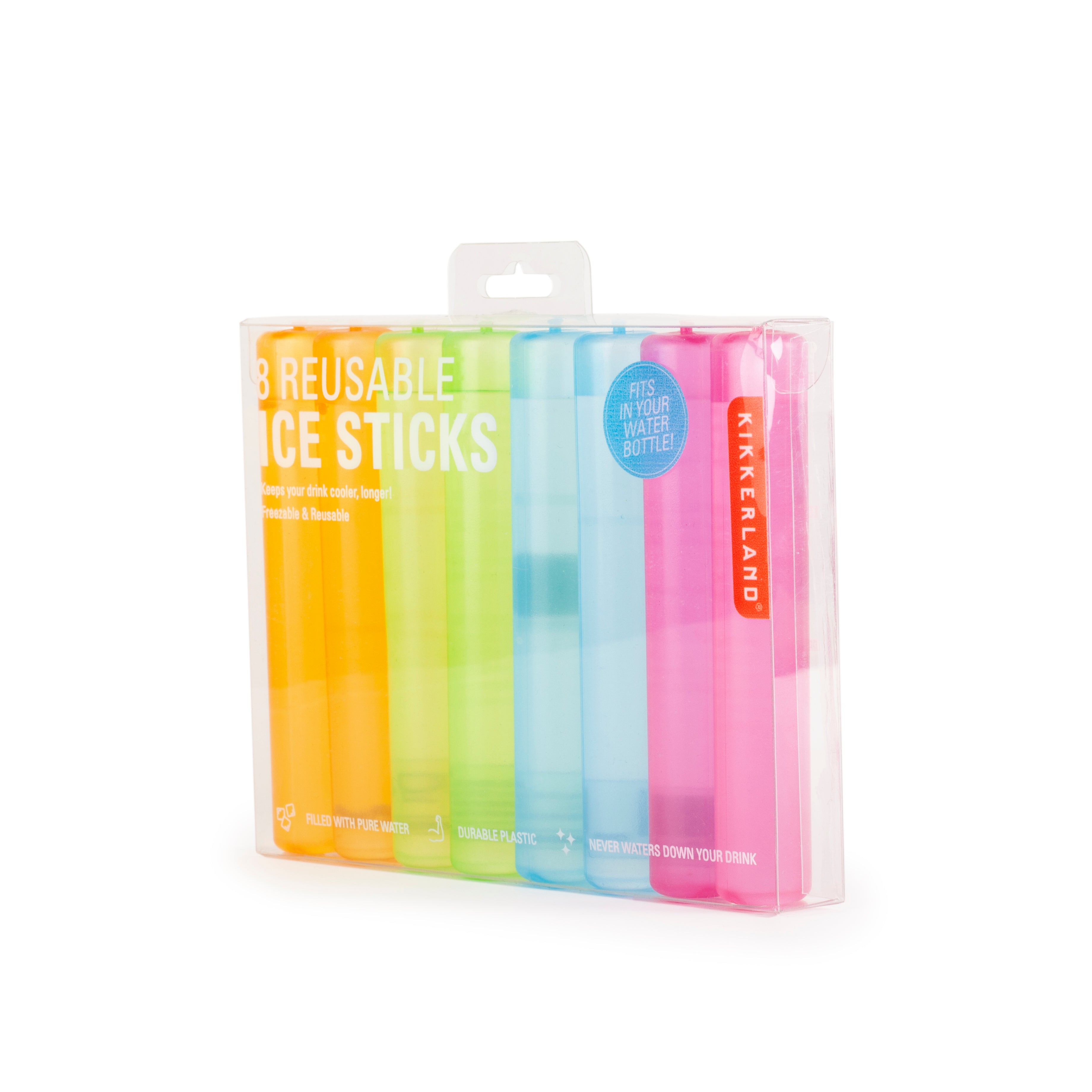 8 Reusable Ice Sticks - Long-Lasting Cooling Sticks for Drinks, Lunch Boxes & Coolers | Perfect for Picnics, Camping & Outdoor Activities
