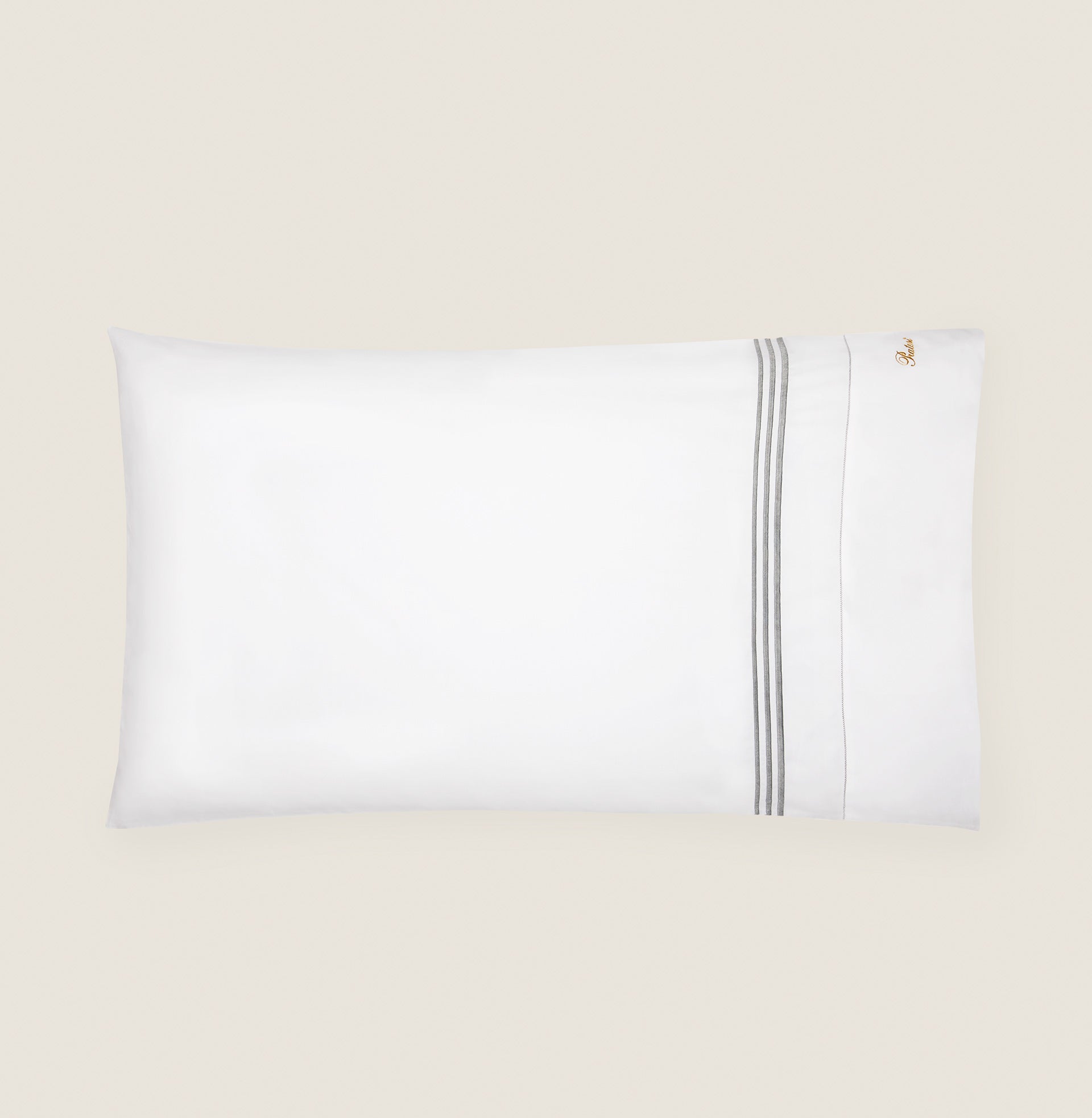 Premium 100% Cotton Tre Righe Striped Pillowcases - Soft & Breathable Bedding Set for Side & Back Sleepers - Perfect for Home, Hotel & Travel Use