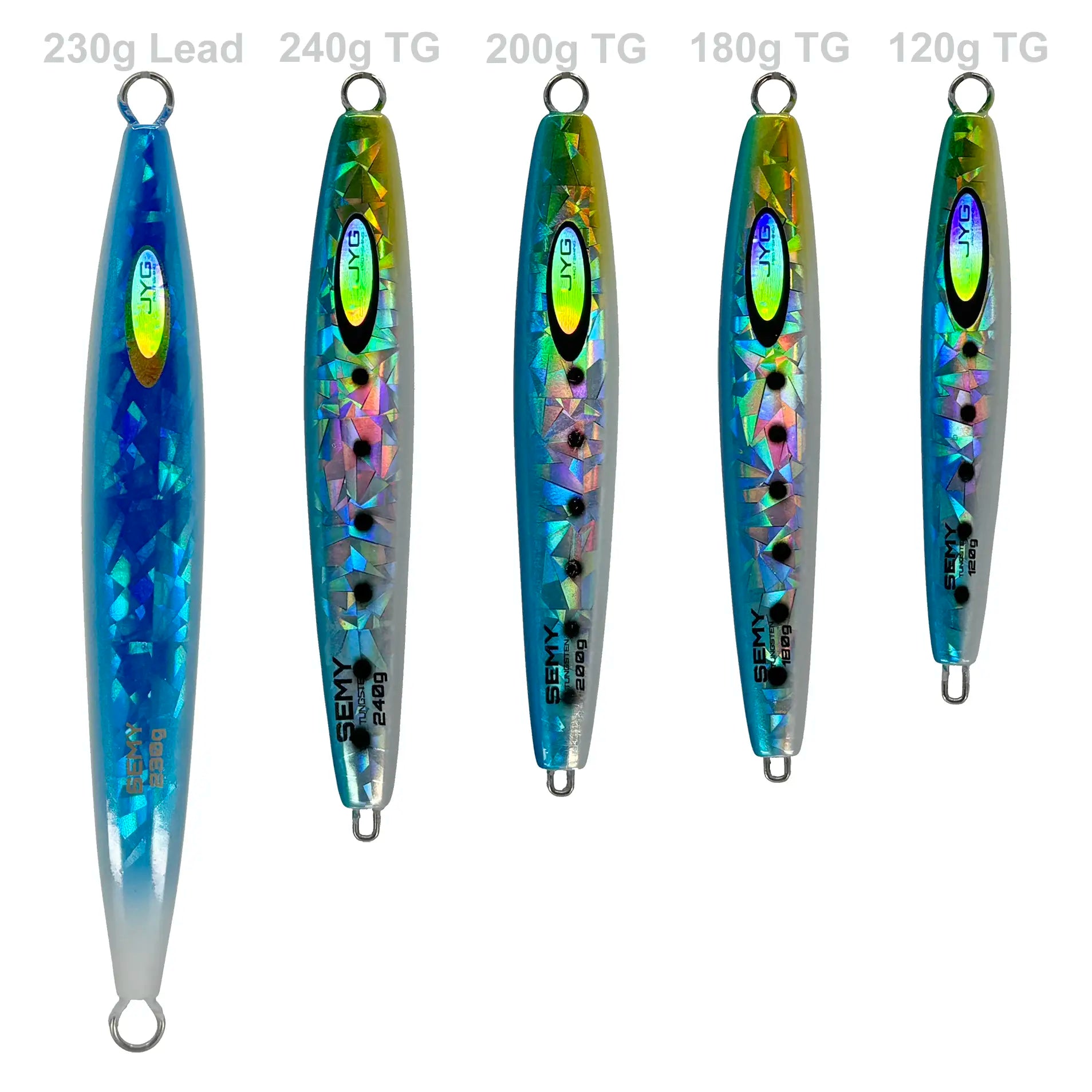 JYG Pro Semy TG Tungsten Slow Pitch Jigs - Premium Saltwater Fishing Lures for Bass, Snapper & Grouper | Ideal for Deep Sea, Offshore & Kayak Fishing