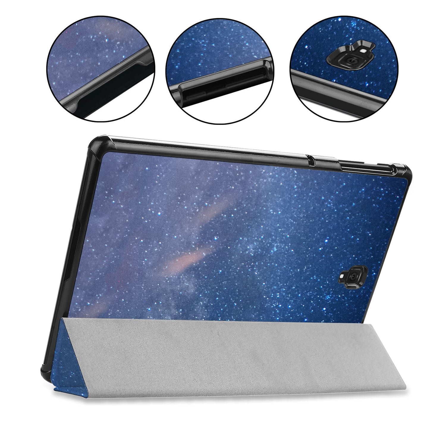 Samsung Tablet Case with Starry Night Design - Durable Protective Cover for Galaxy Tab A/S6/S7/S8 - Perfect for Work, Travel & Home Use