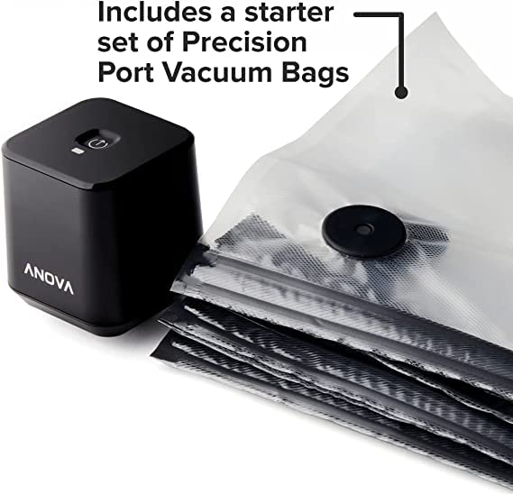 Precision Port™ Handheld Vacuum Sealer for Food Storage - Compact & Portable Kitchen Appliance for Sous Vide, Meal Prep & Travel | Preserves Freshness of Meat, Cheese & Leftovers