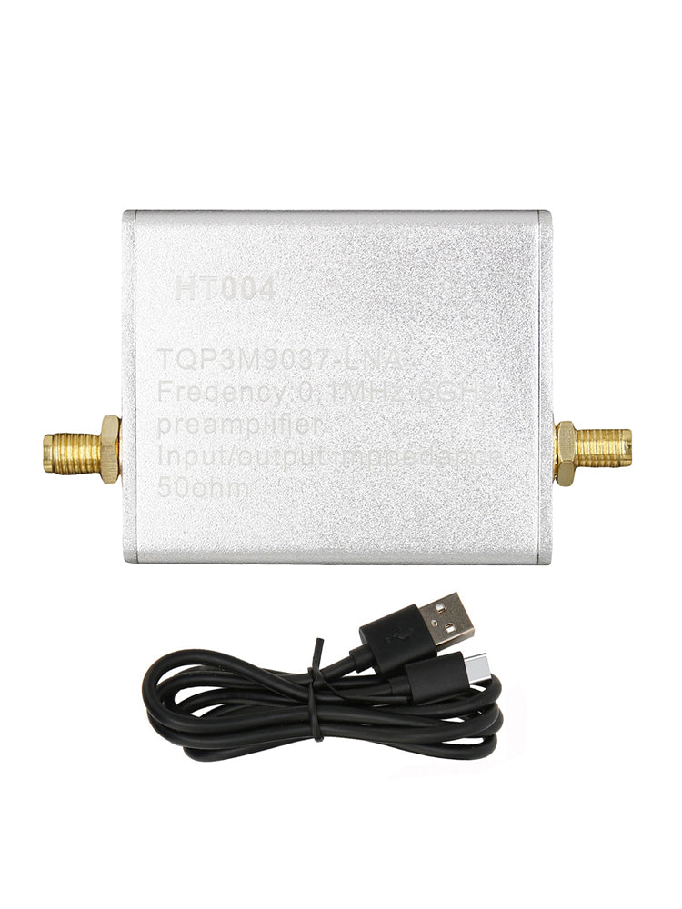 100K-6GHz HT004 Full Band Low Noise Amplifier 20dB High Gain RF Power Preamplifier for Ham Radio, Satellite Communication & Signal Boosting