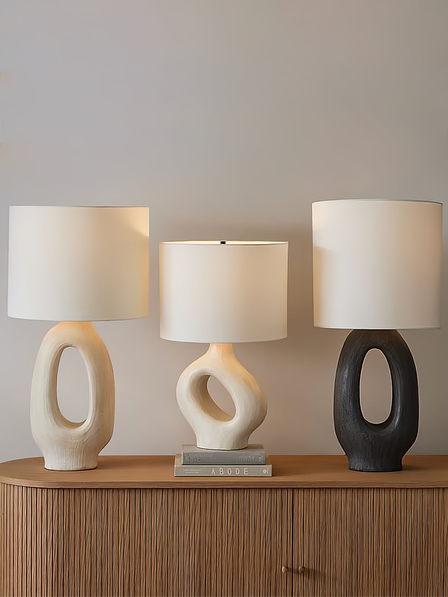 Amara Modern Sculptural Table Lamp - Elegant Home & Office Lighting for Living Room, Bedroom, or Study Desk