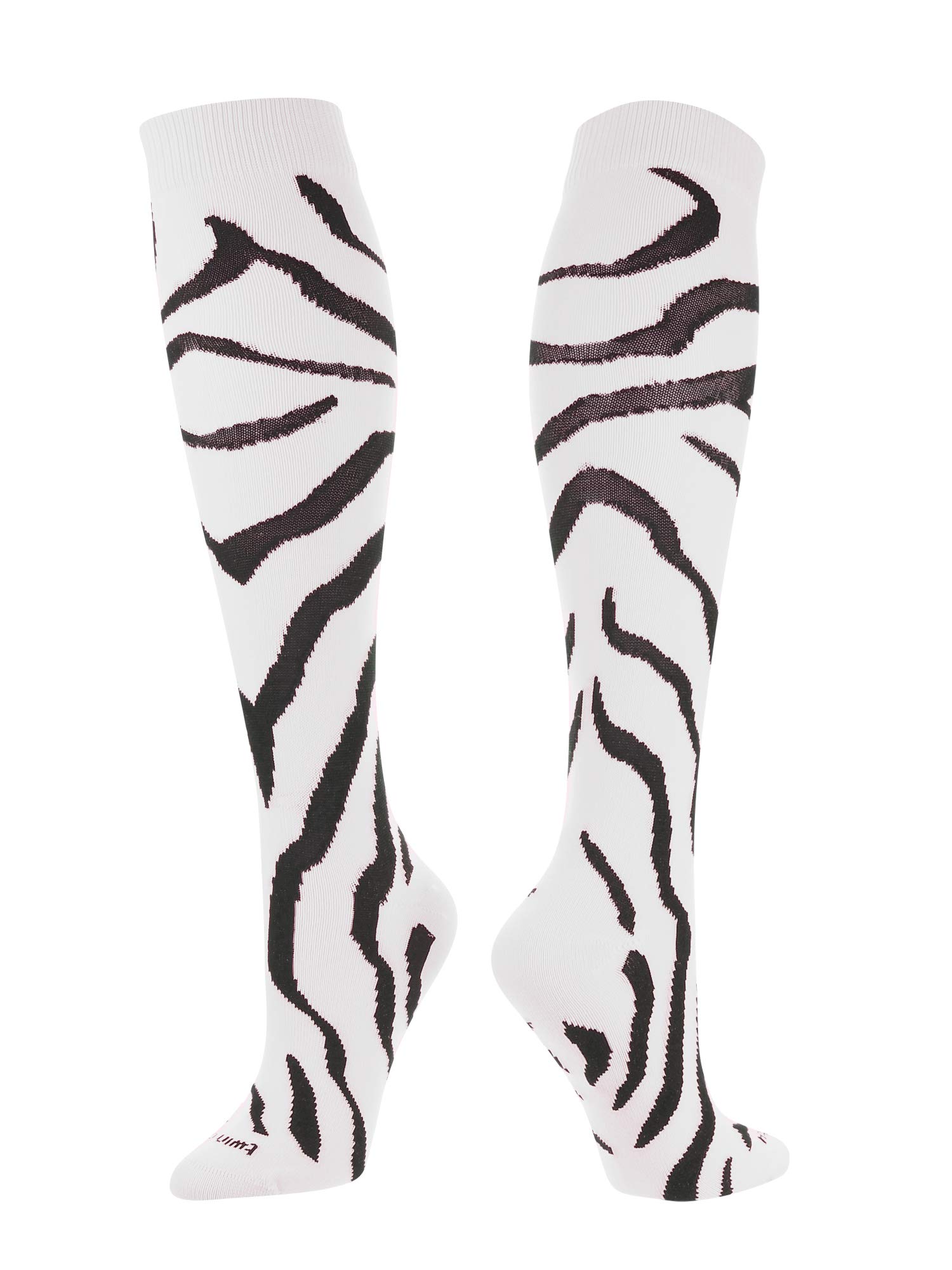 TCK Sports Krazisox Zebra Stripe Athletic Socks - Breathable Performance Socks for Running, Basketball & Workout - Fun Novelty Socks for Men & Women